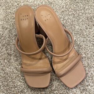 A New Day Women's Nude Heeled Sandals